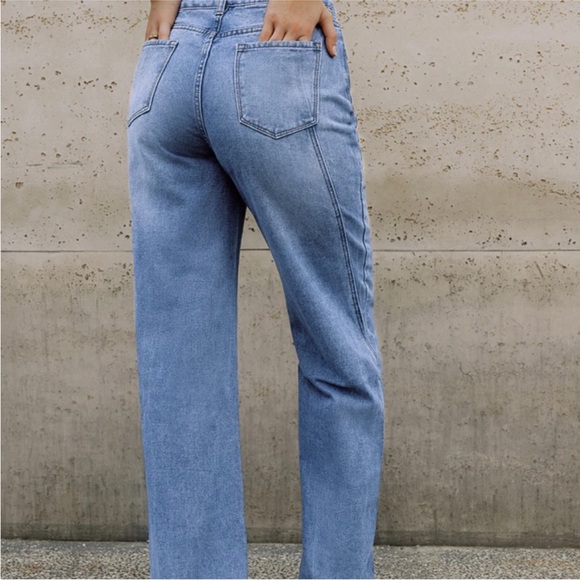 Commense Light Blue High-Rise Wide Leg Jeans - Picture 2 of 9